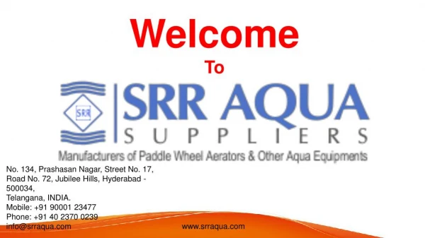 Paddle Wheel Aerator Manufacturers | SRRaqua