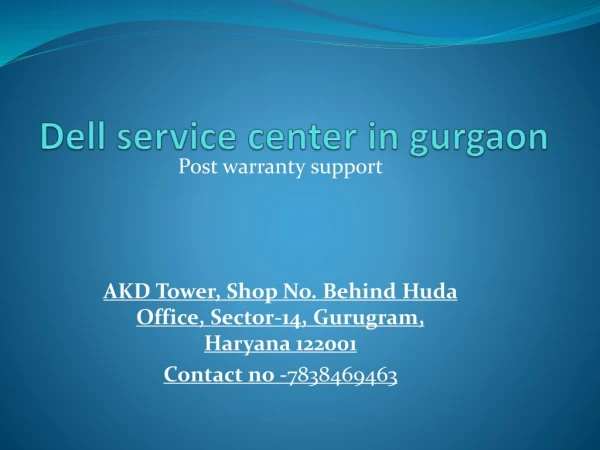 Dell Service center in Gurgaon