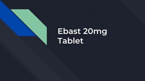 Ebast 20mg Tablet