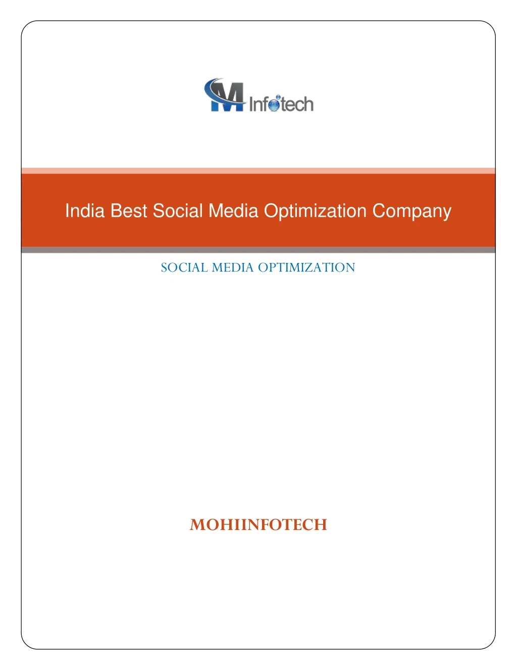 india best social media optimization company