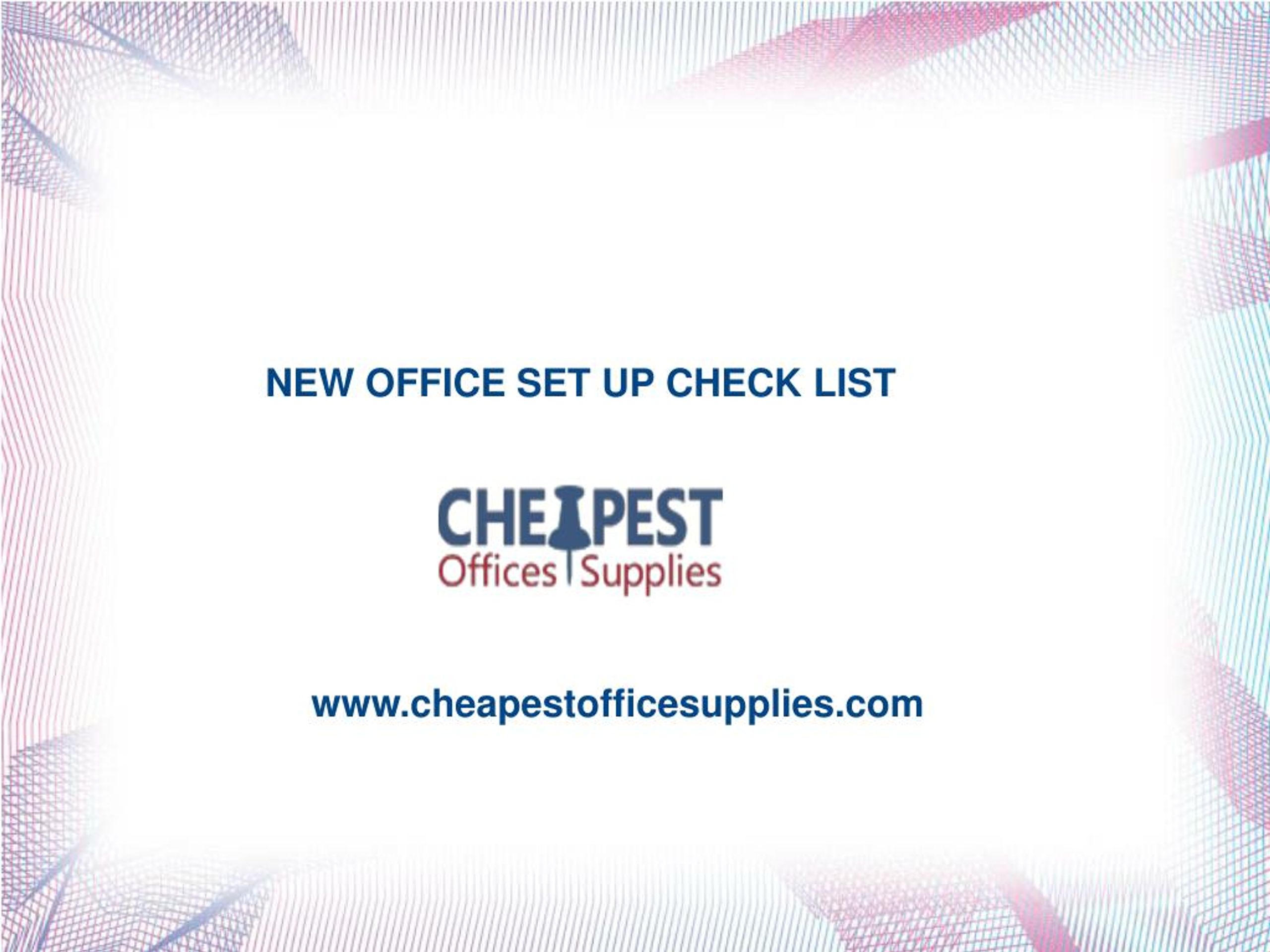PPT - CHECKLIST FOR NEW OFFICE SET UP PowerPoint Presentation, free