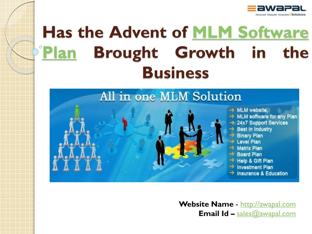 has the advent of mlm software plan brought growth in the business