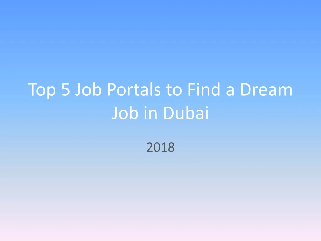 top 5 job portals to find a dream job in dubai