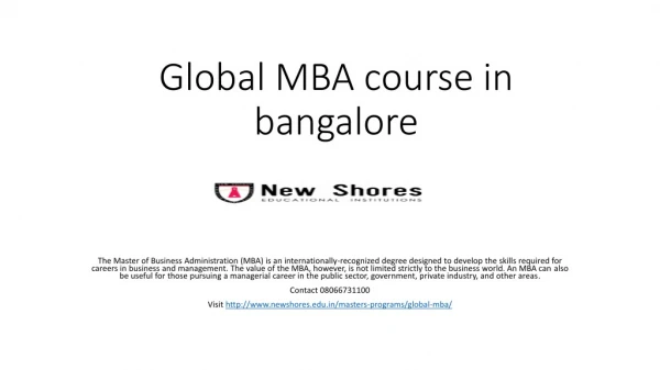 Best MBA college in Bangalore