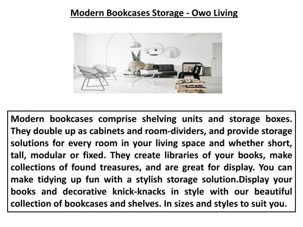 Modern Bookcases Storage - Owo Living