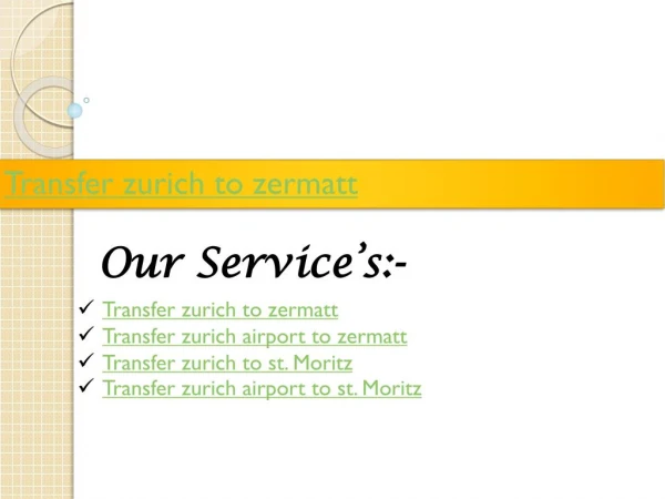 Zurich Airport Taxi - Book Online Now - transfer-service-ch.com