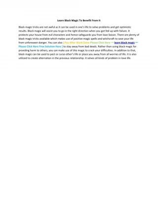 Learn Black Magic - slide 1