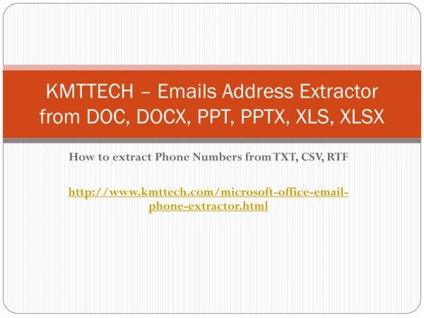 KMTTECH CSV Emails Address Extractor