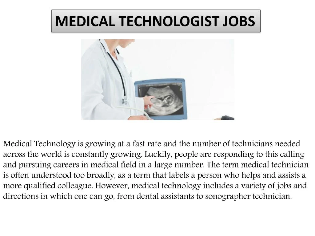 medical technologist jobs