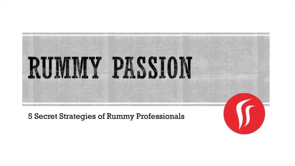 5 Secret Strategies of Rummy Professionals