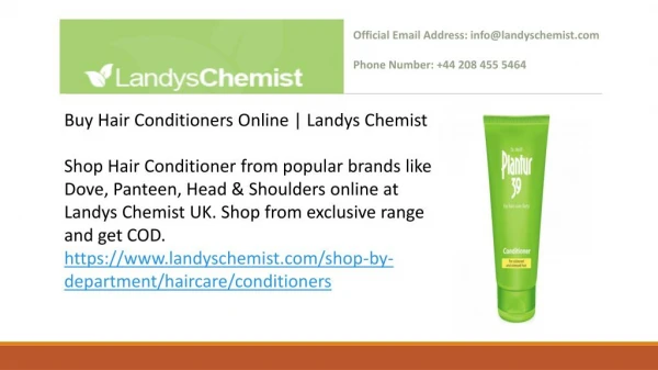 Buy Hair Conditioners Online | Landys Chemist
