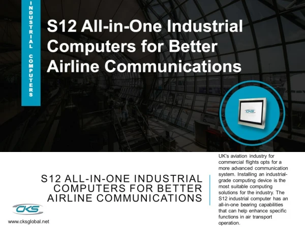 S12 All-in-One Industrial Computers for Better Airline Communications