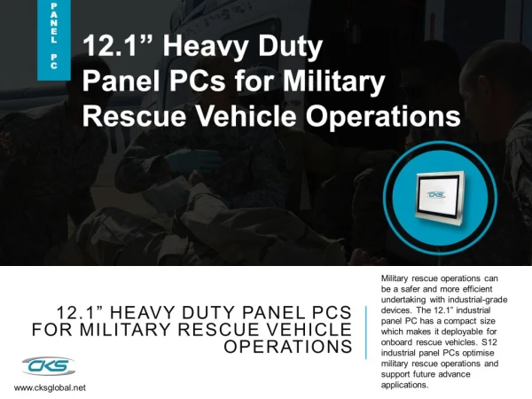 12.1” Heavy Duty Panel PCs for Military Rescue Vehicle Operations