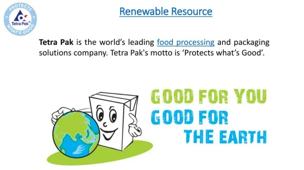 Renewable Resource To Keep Environment Clean And Green