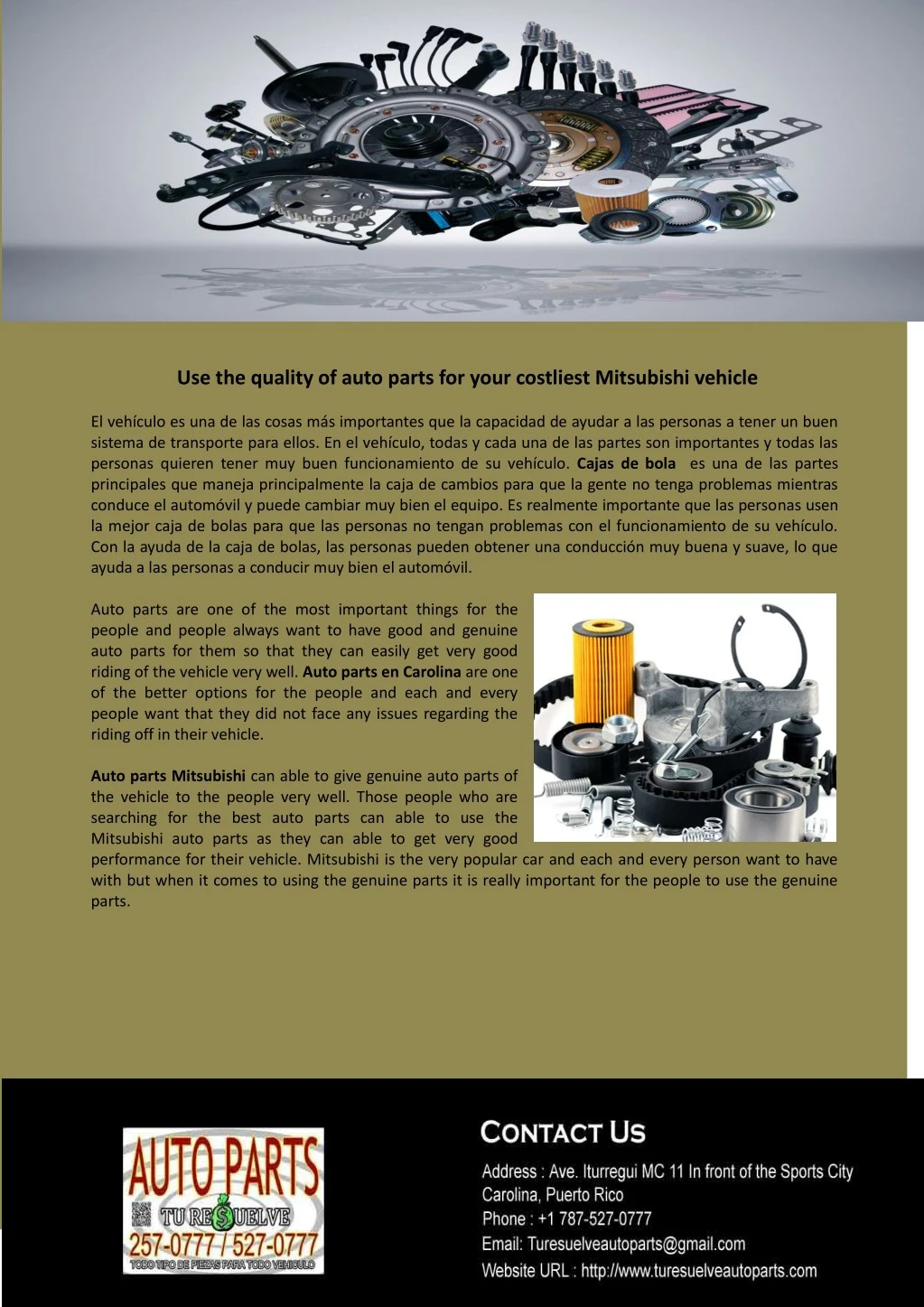 use the quality of auto parts for your costliest
