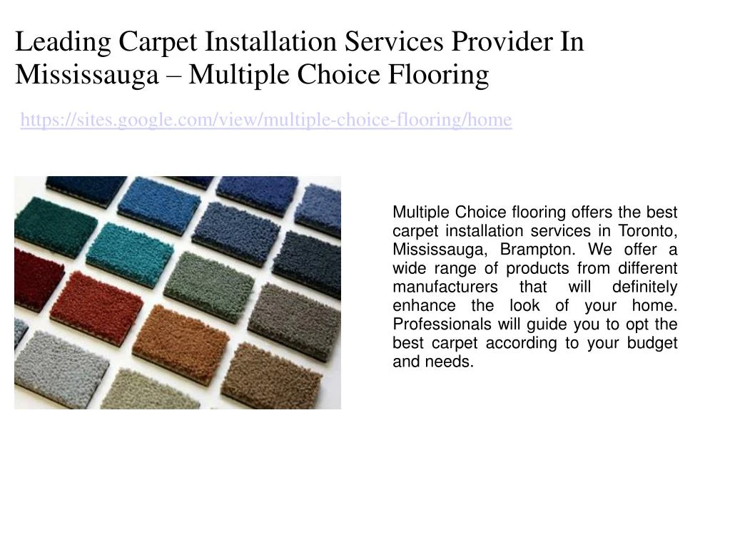 leading carpet installation services provider