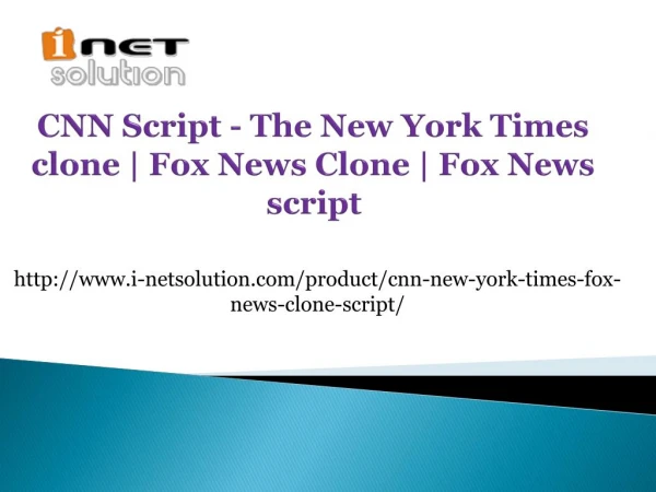 Fox News Clone | Fox News script ( i-netsolution )