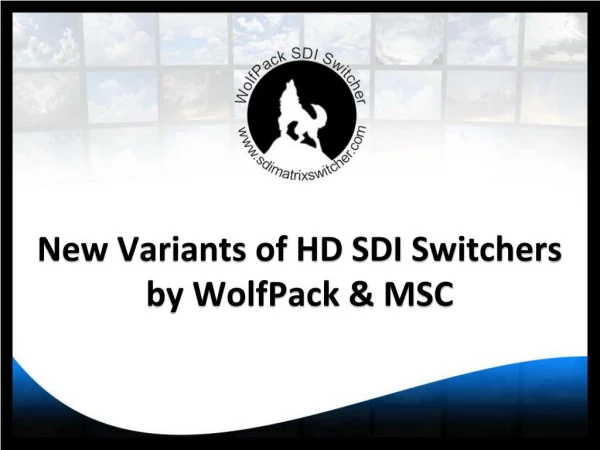 New Variants of HD SDI Switchers by WolfPack & MSC