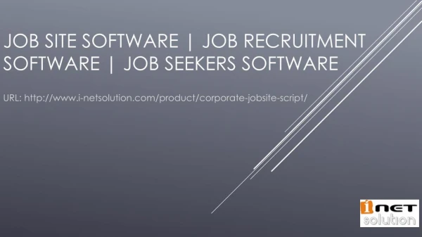 Job Site Software | Job Seekers Software