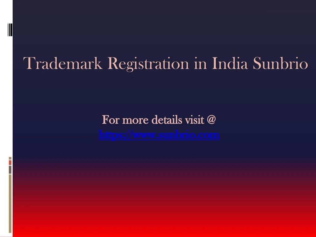 trademark registration in india sunbrio