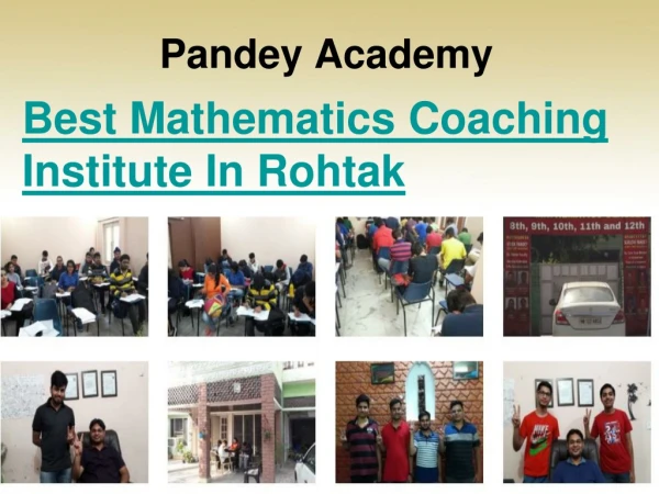 Pandey Mathematics Tuition Center in Rohtak
