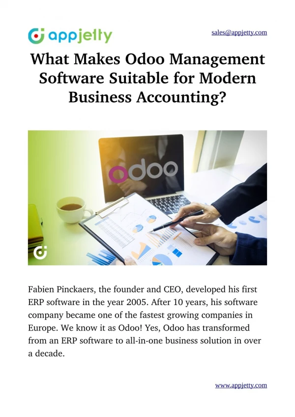 What Makes Odoo Management Software Suitable for Modern Business Accounting?