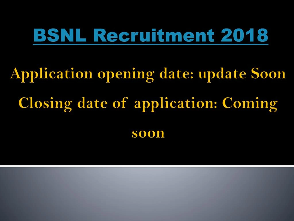 bsnl recruitment 2018