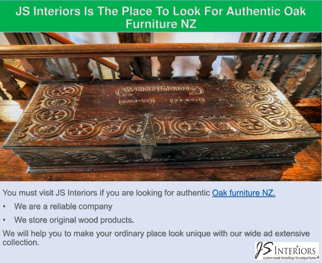 js interiors is the place to look for authentic oak furniture nz