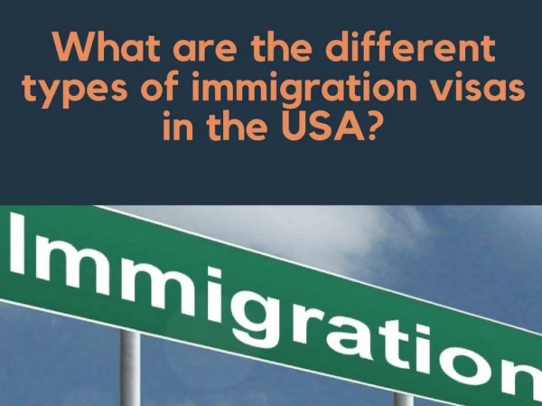 What are the different types of immigration visas in the usa?