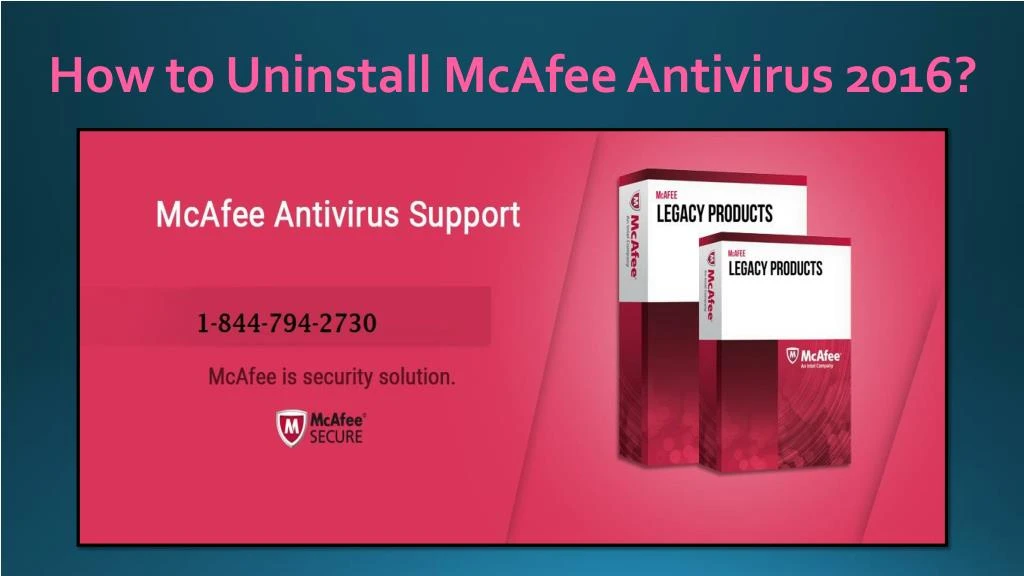 how to uninstall mcafee antivirus 2016