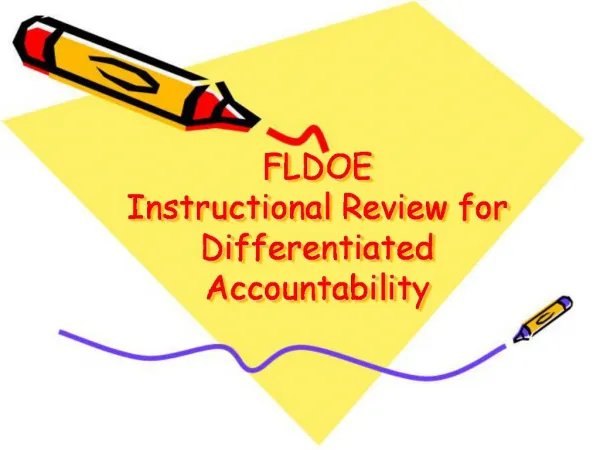FLDOE Instructional Review for Differentiated Accountability
