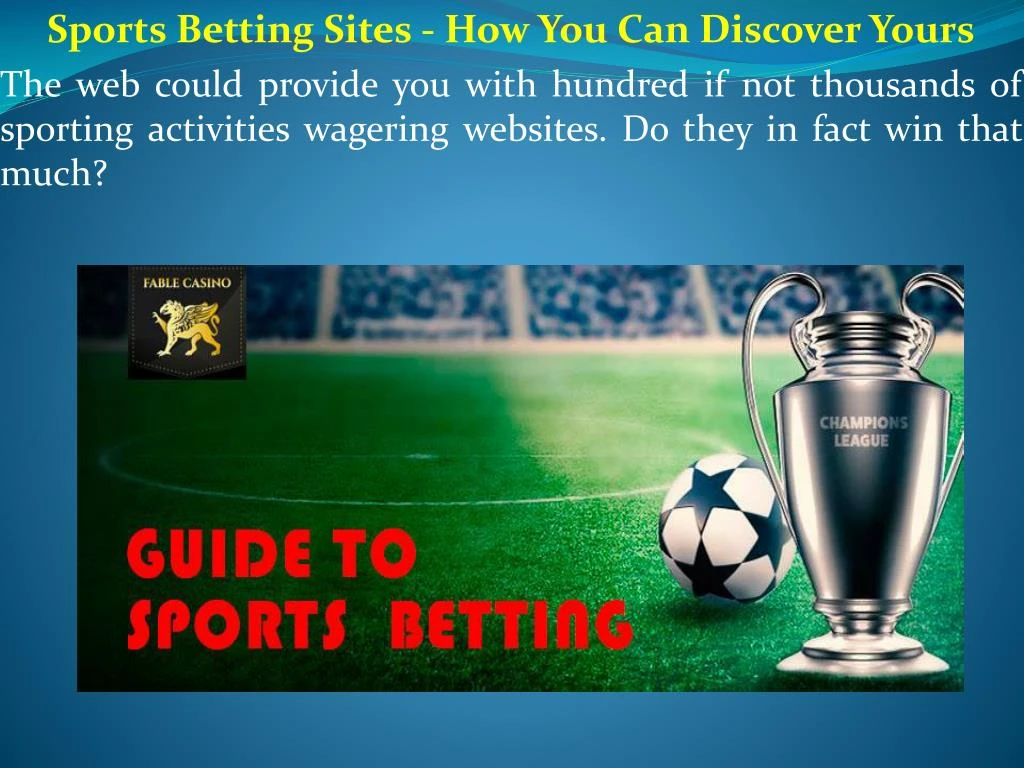 sports betting sites how you can discover yours