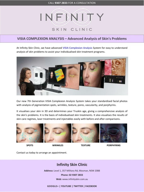VISIA COMPLEXION ANALYSIS – Advanced Analysis of Skin's Problems