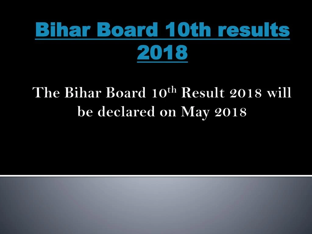 bihar board 10th results 2018