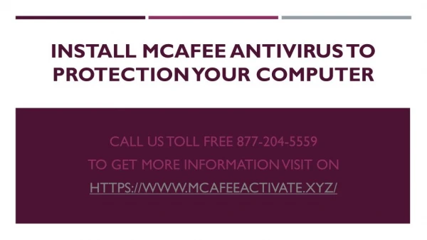www McAfee Com Activate Call Toll Free 877-204-5559