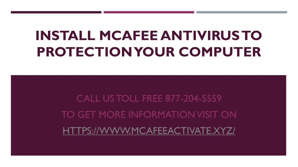 install mcafee antivirus to protection your computer
