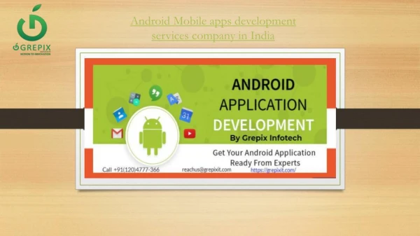 Affordable Android Mobile apps development services company in India