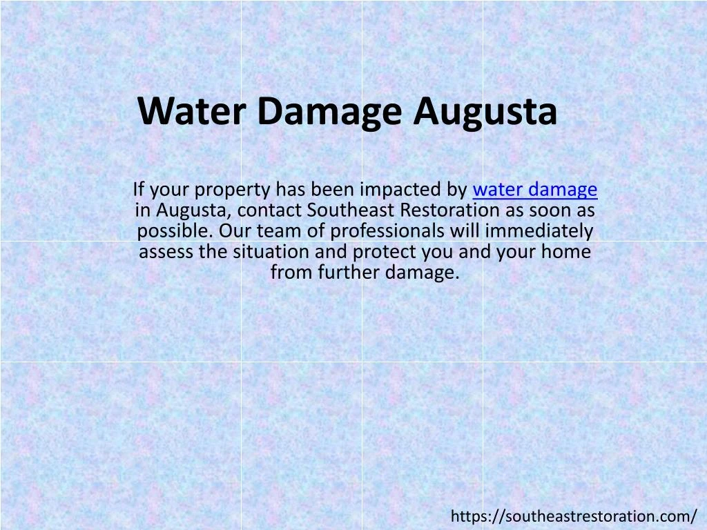 water damage augusta