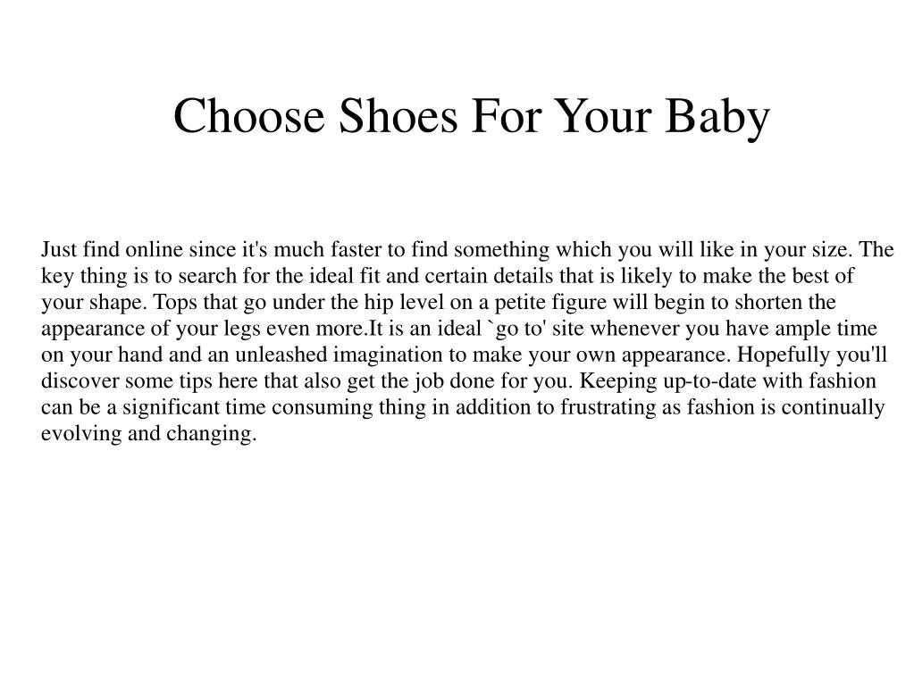 choose shoes for your baby