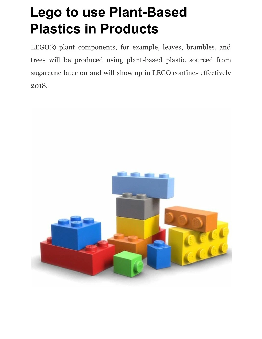 lego to use plant based plastics in products