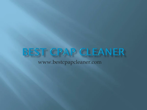 Cpap Cleaner - bestcpapcleaner.com