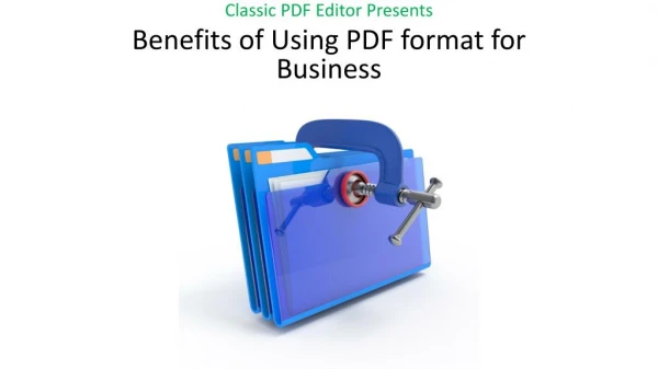 Benefits of Using PDF format for Business