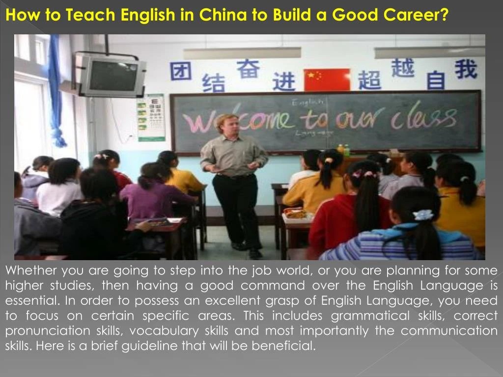 how to teach english in china to build a good