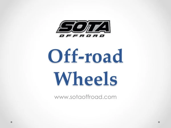 Off-road Wheels - www.sotaoffroad.com