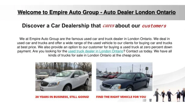 auto dealers London Ontario