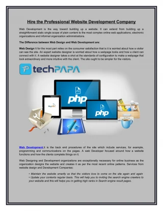 Web Development | Best Website Design Company-techpapa