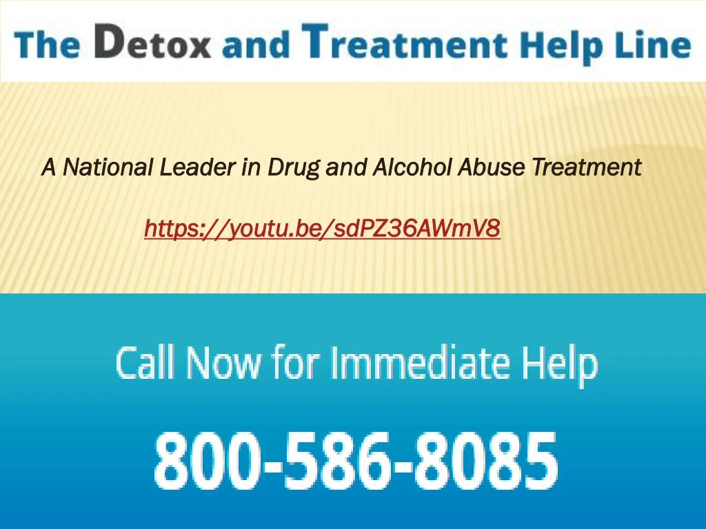 a national leader in drug and alcohol abuse