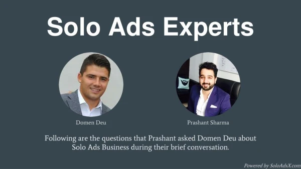 Solo Ads Expert Interview: Domen Deu