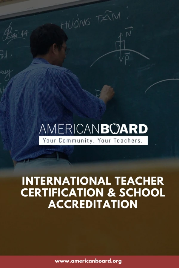 International Teacher Certification