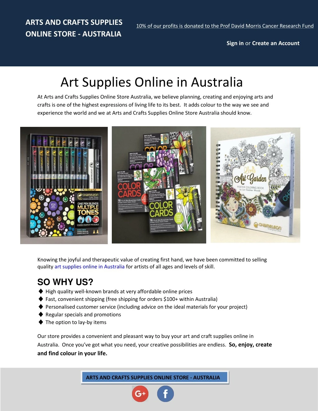 arts and crafts supplies online store australia